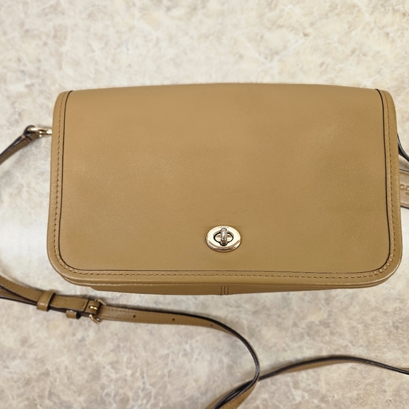 Coach Penny Tan Crossbody Bag with Gold Hardware - Picture 1 of 8